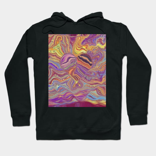 Tie Dye Ripples - psychedelic art, heart tie dye Hoodie by aadventures